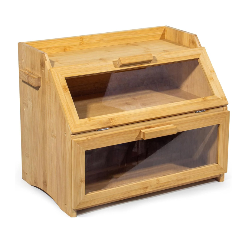 Bambus Brotbox mit Deckel für Küche