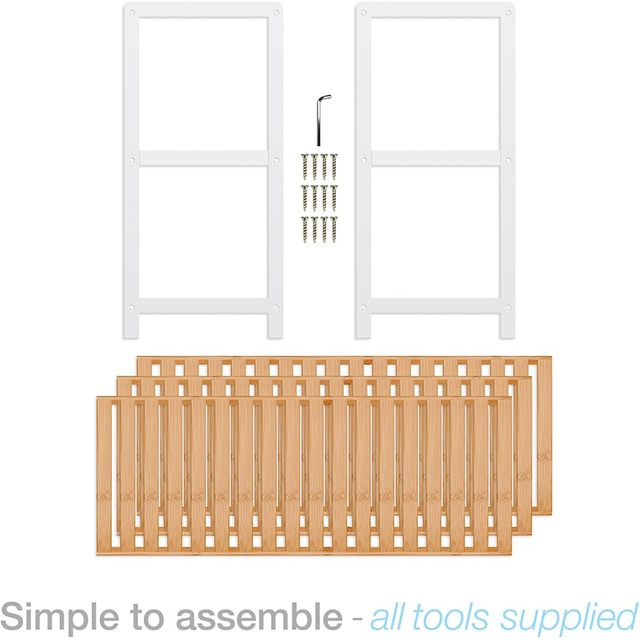 Bambusfaltbarer Schuhgepäck 3-stufig Multifunktionaler Organizer für den Schrank