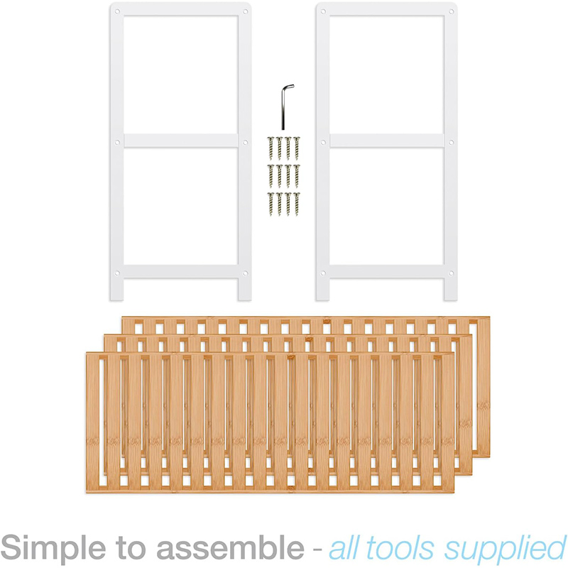 Bambusfaltbarer Schuhgepäck 3-stufig Multifunktionaler Organizer für den Schrank