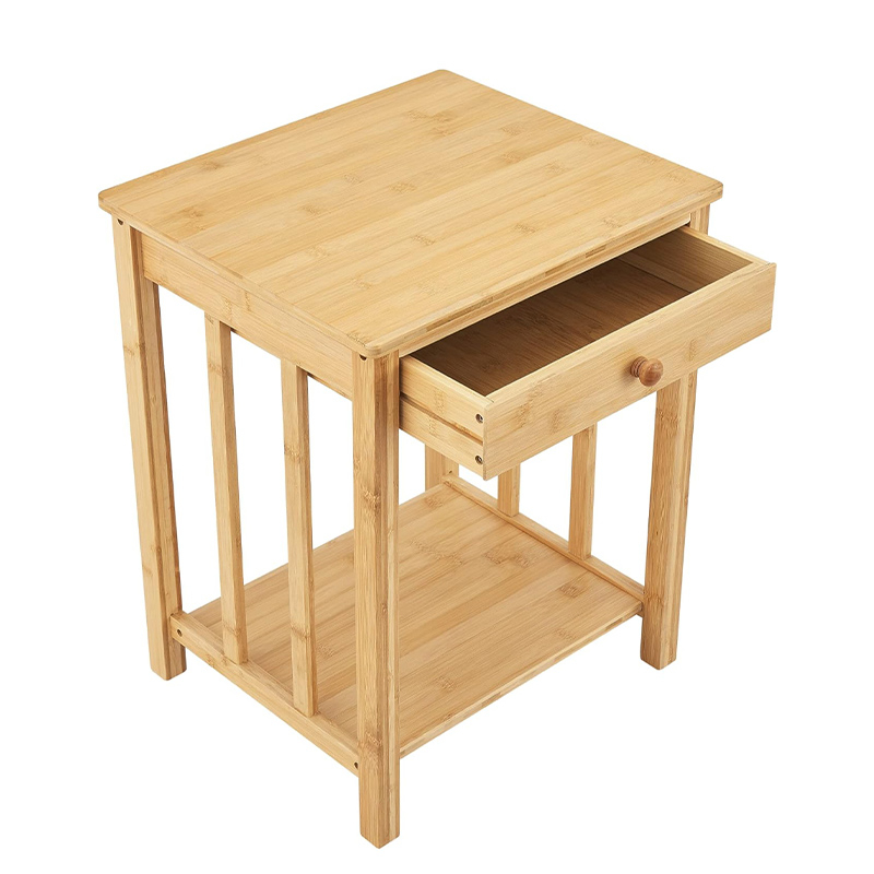 Stoffaufbewahrungsschubladen Holzschlafzimmer Nachttisch 