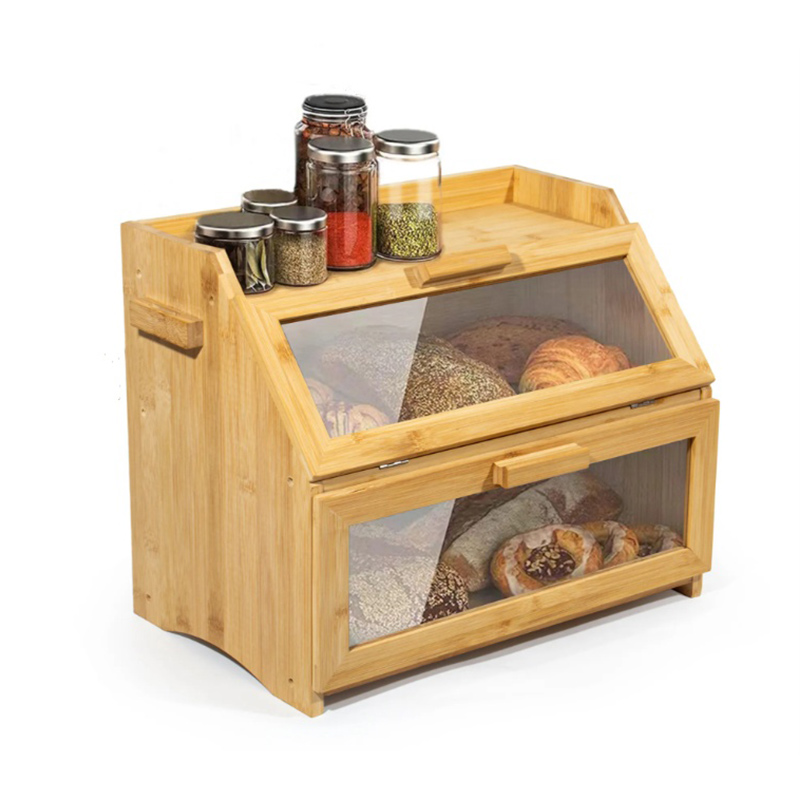 Bambus Brotbox mit Deckel für Küche